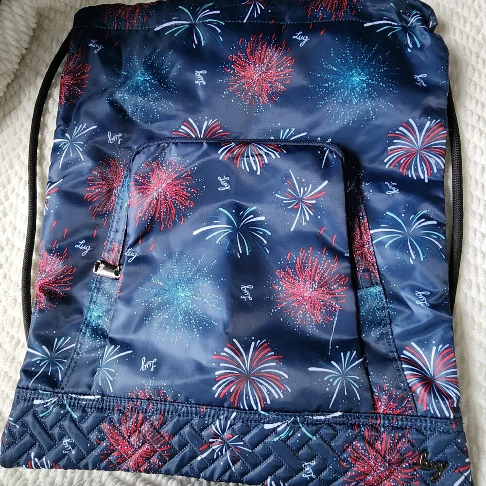 LUG Jumping Jack Drawstring Backpack - Firework Navy - Picture 2 of 7